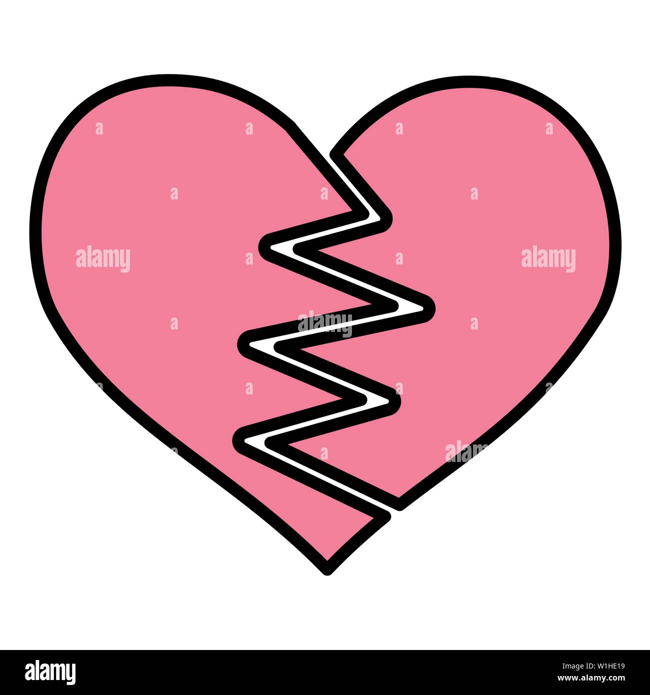 heart broken romance white background Stock Vector Image & Art - Alamy