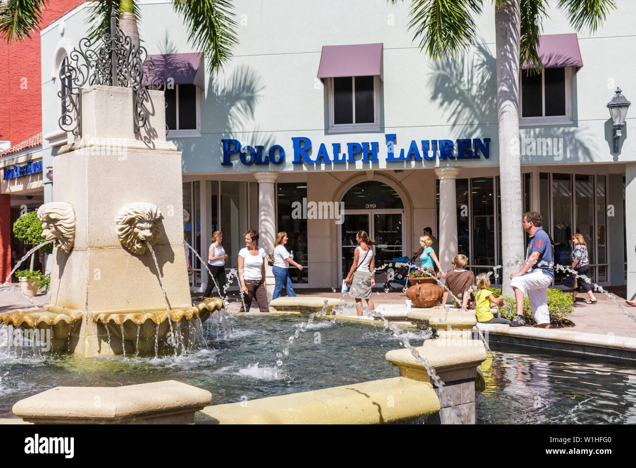 Naples Florida,Estero,Miromar Outlets,retail,mall  arcade,brand,designer,discount,Polo Ralph Lauren,store,stores,businesses,district,shopping  shopper s Stock Photo - Alamy