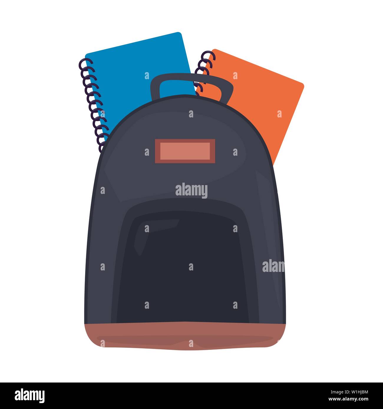 backpack and notebooks back to school vector illustration Stock Vector ...