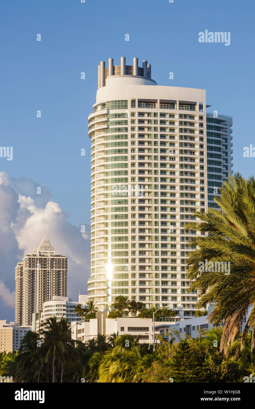 Miami Beach Florida,Collins Avenue,Fontainebleau II,luxury,condo hotel,hotels,resort,oceanfront,high rise skyscraper skyscrapers building buildings mo Stock Photo