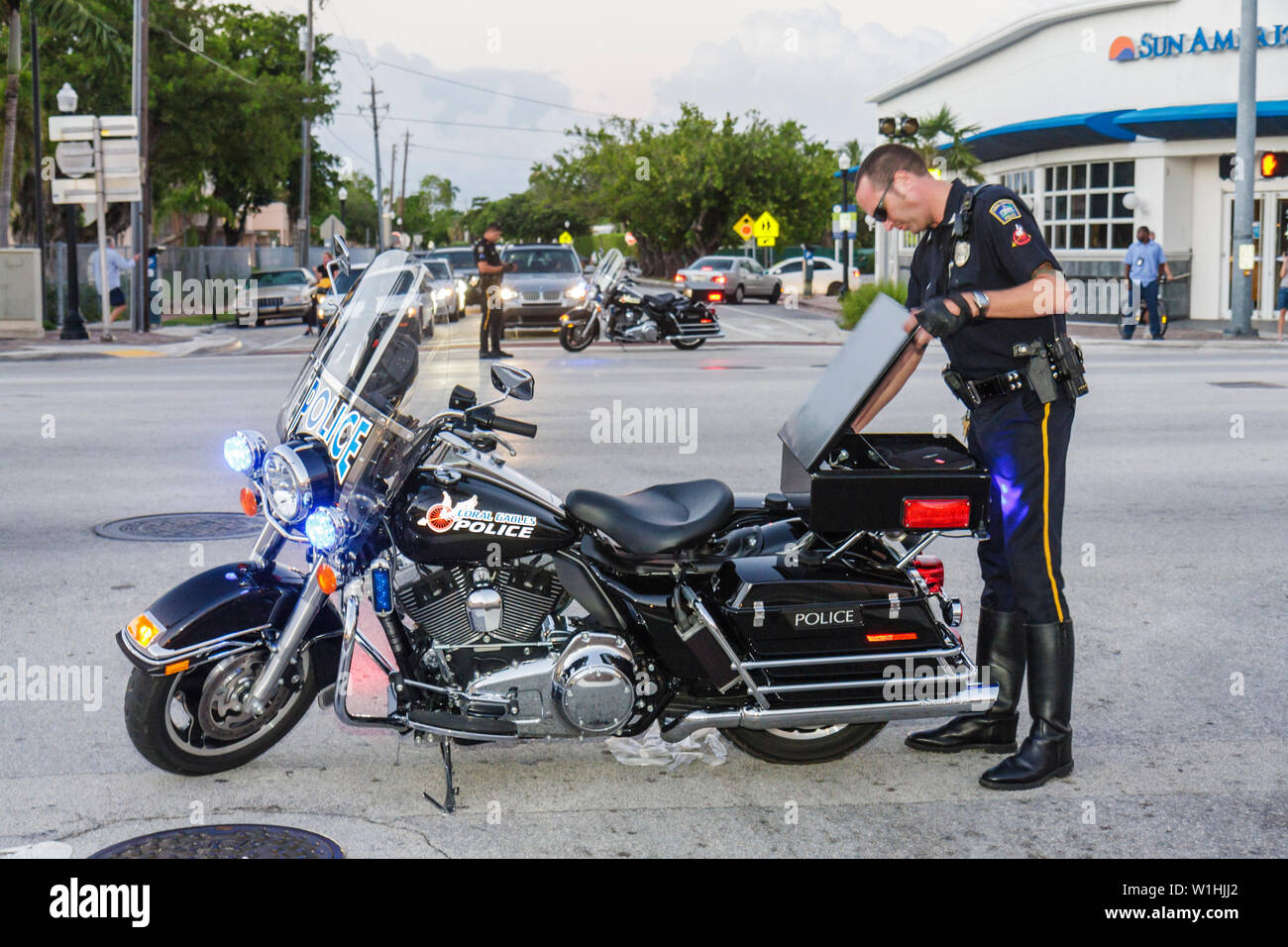 Miami Beach Florida,41st Street,Arthur Godfrey Road,Coral Gables Police