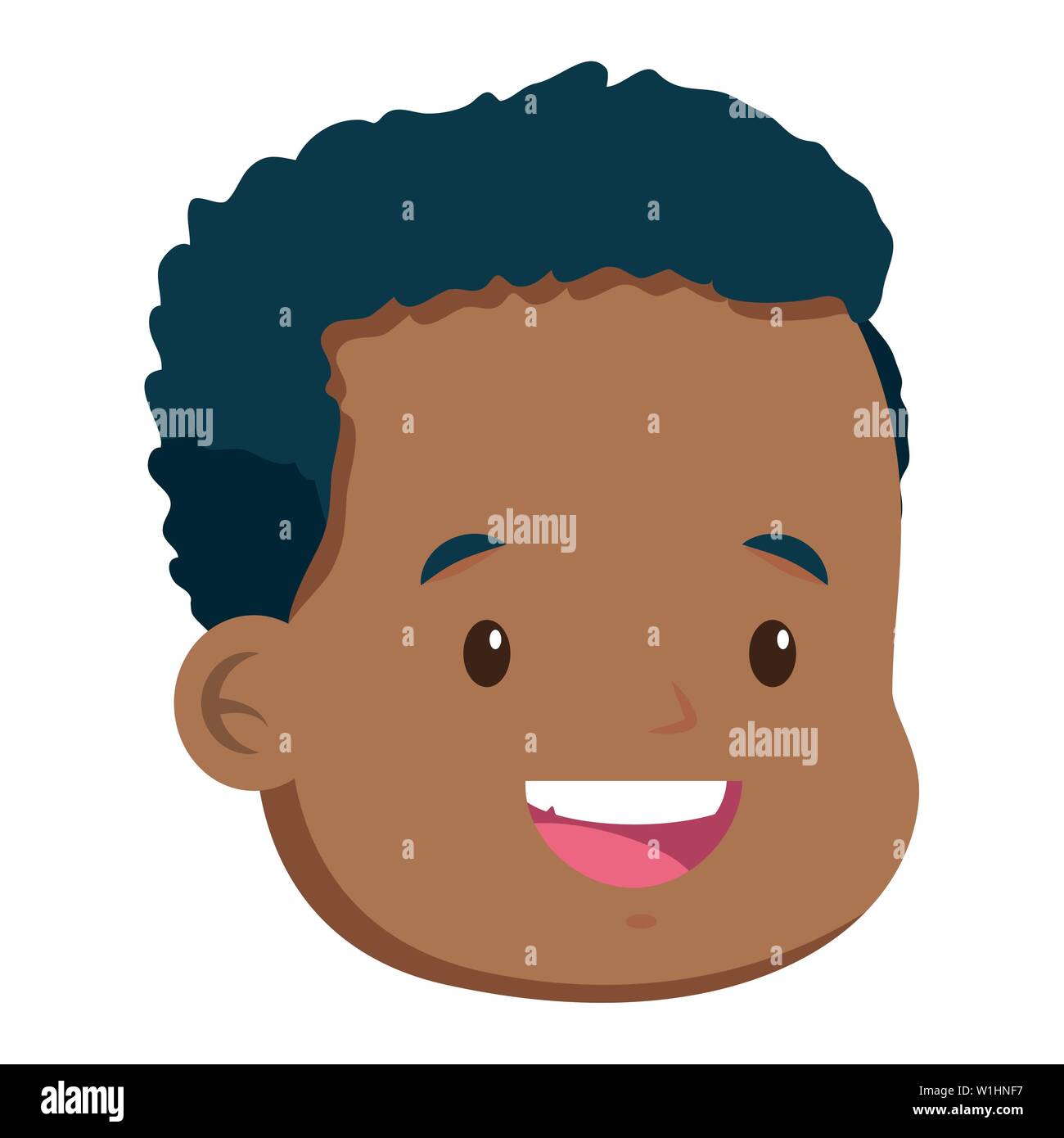 happy boy face on white background Stock Vector Image & Art - Alamy
