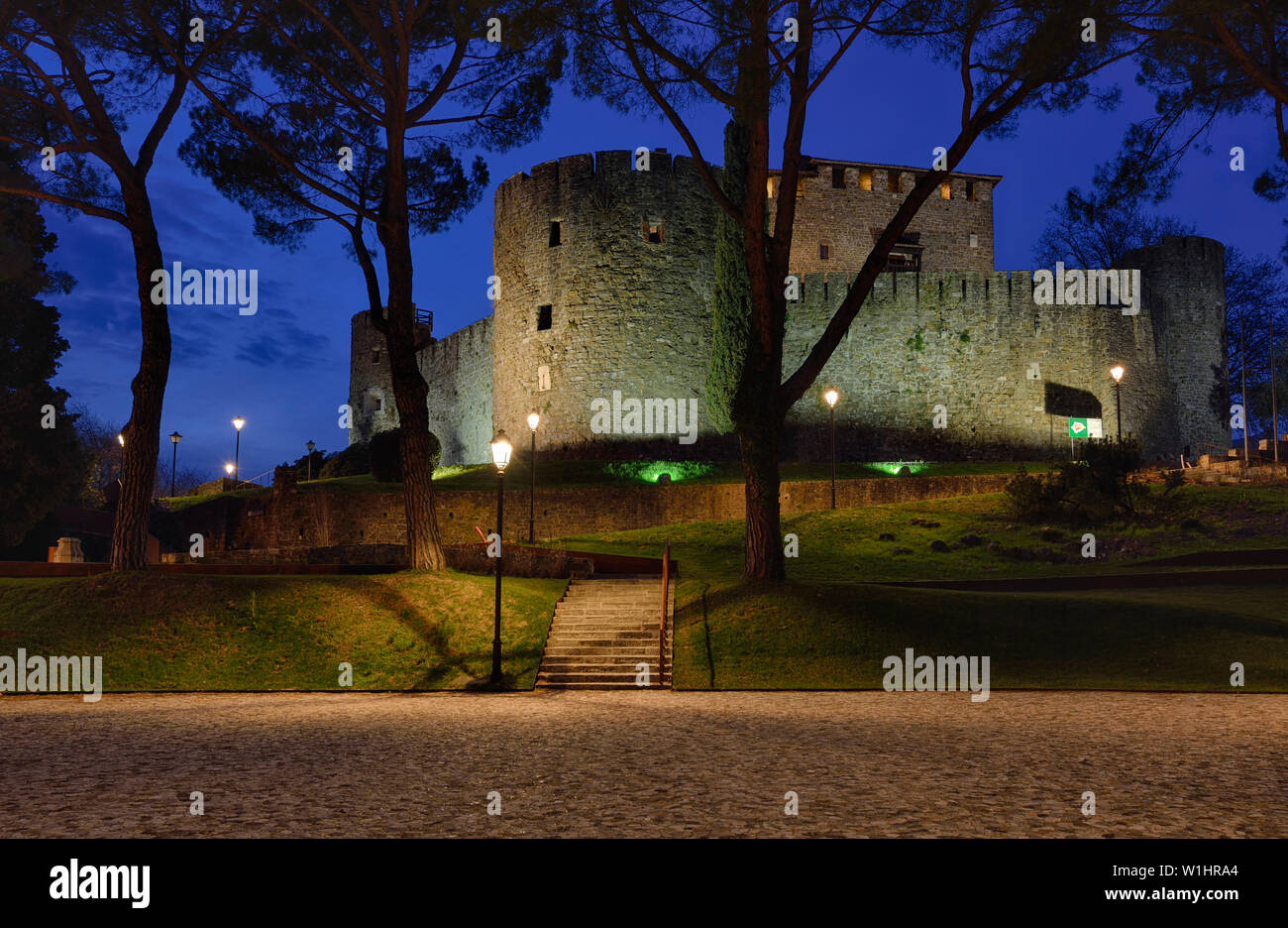 castello di gorizia, friuli venezia giulia, italy, castle, blue hour Stock  Photo - Alamy