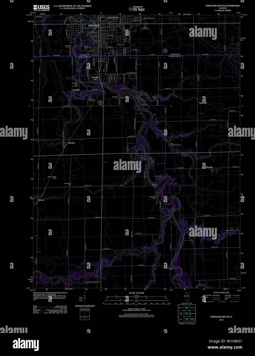 Streator illinois map hires stock photography and images Alamy