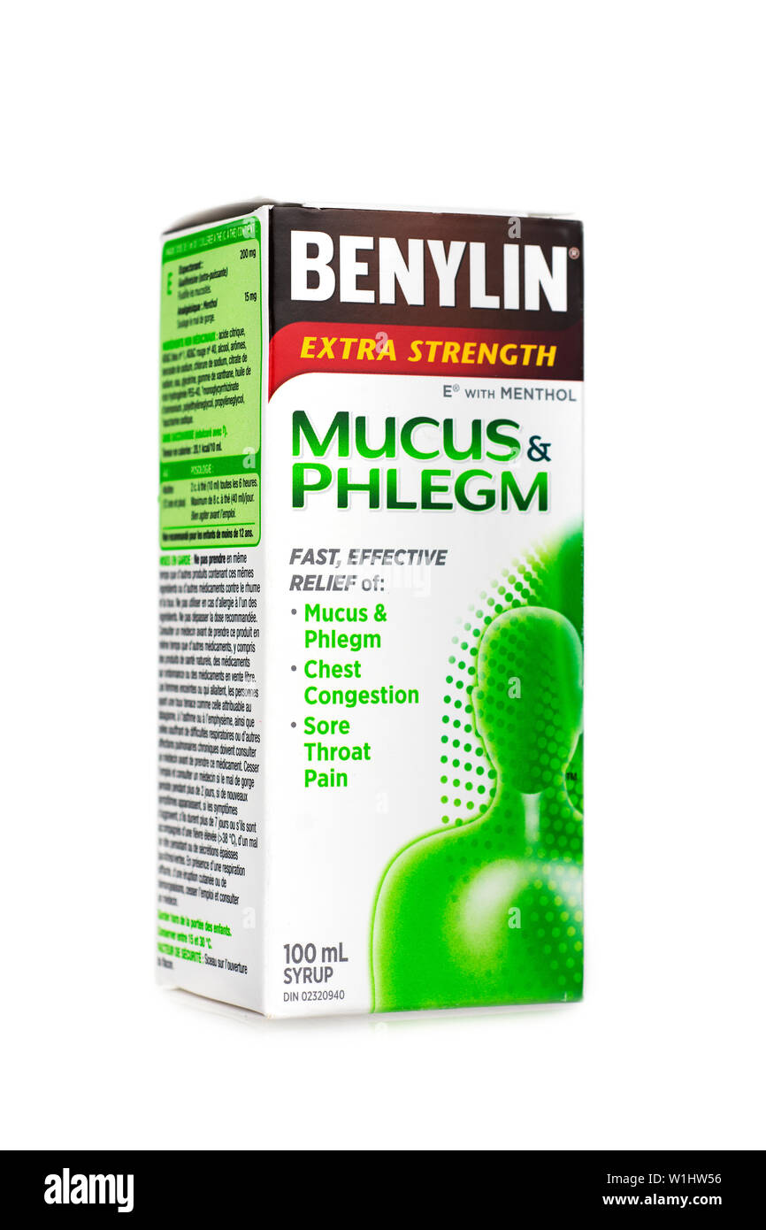 Benylin Mucus and Phlegm Stock Photo