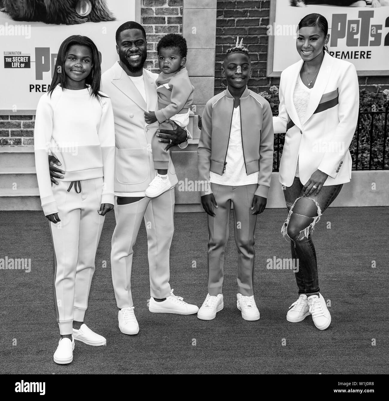 Los Angeles Ca June 02 2019 Eniko Parrish Heaven Hart Hendrix Hart Kenzo Hart And Kevin Hart Attends The Premiere Of Universal Pictures The Stock Photo Alamy