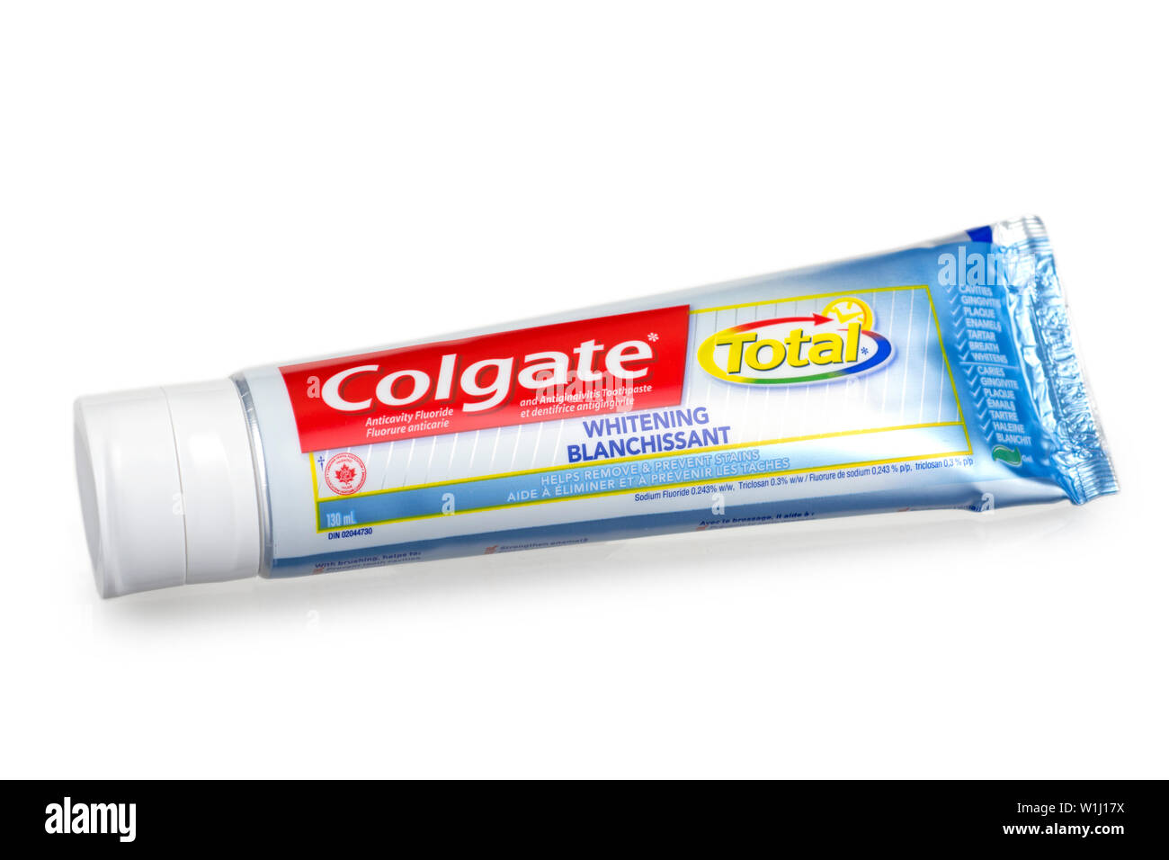 Colgate Whitening Toothpaste, Tube, Package Stock Photo