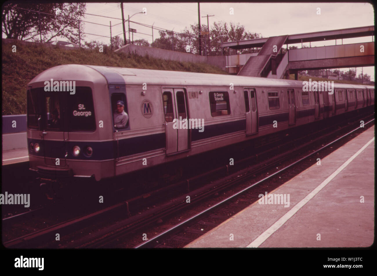 Staten Island Rapid Transit Part Of The New York Subway System Connects The Small Towns Of The Borough Of Richmond Stock Photo Alamy