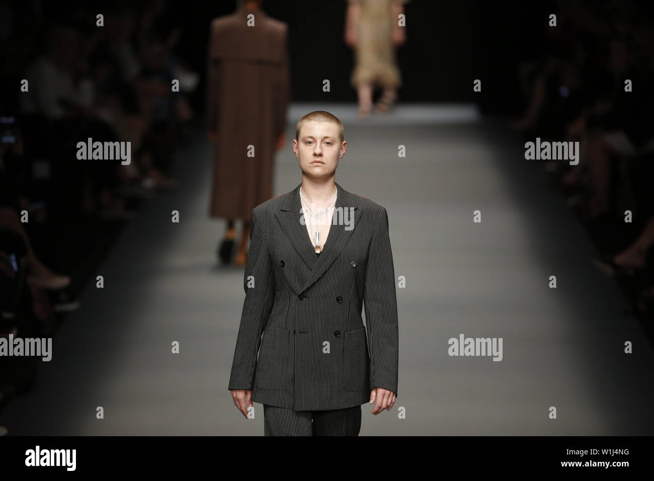 Berlin, Germany. 02nd July, 2019. Model on the catwalk with the ...