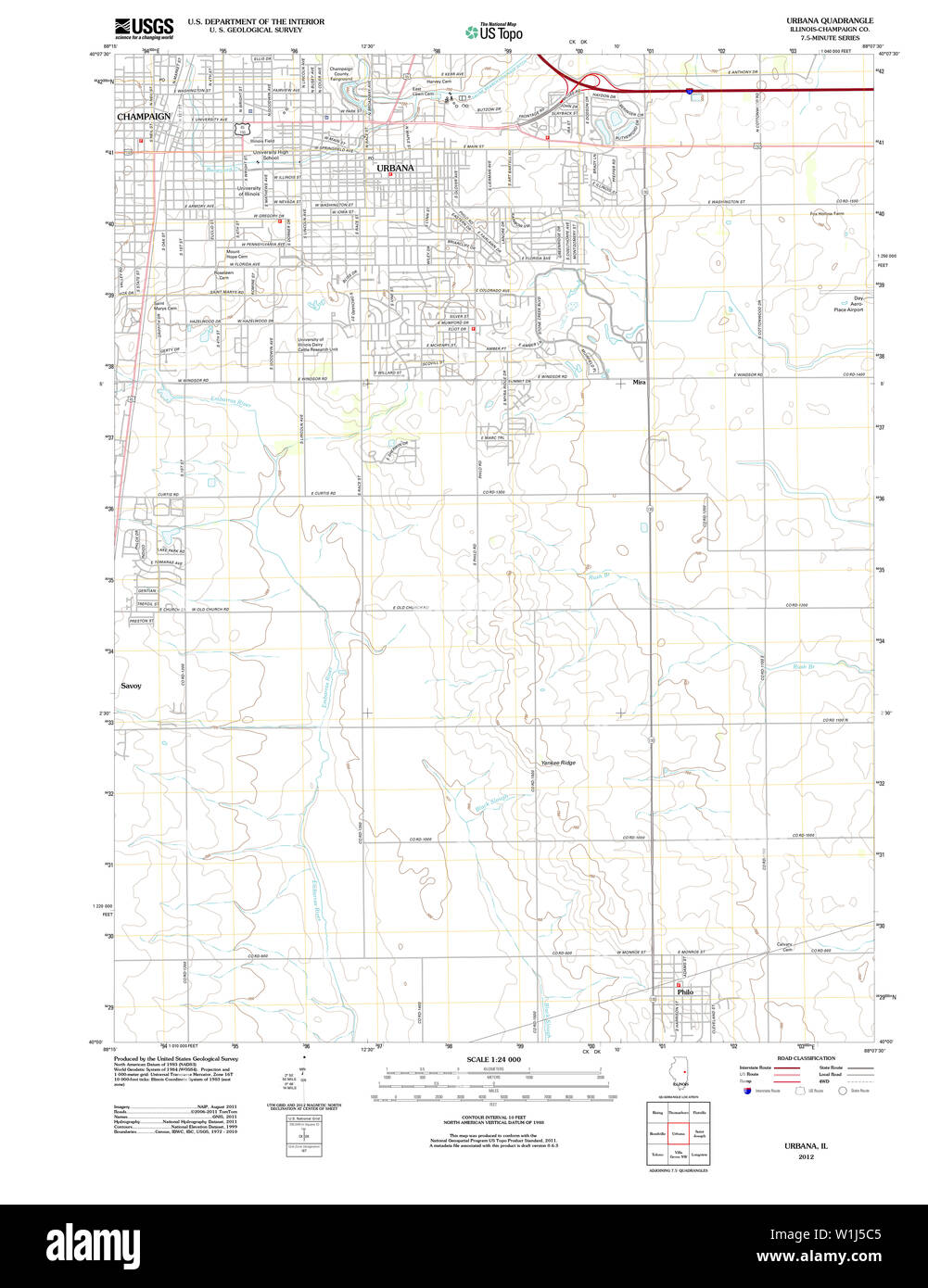 Map of urbana hires stock photography and images Alamy