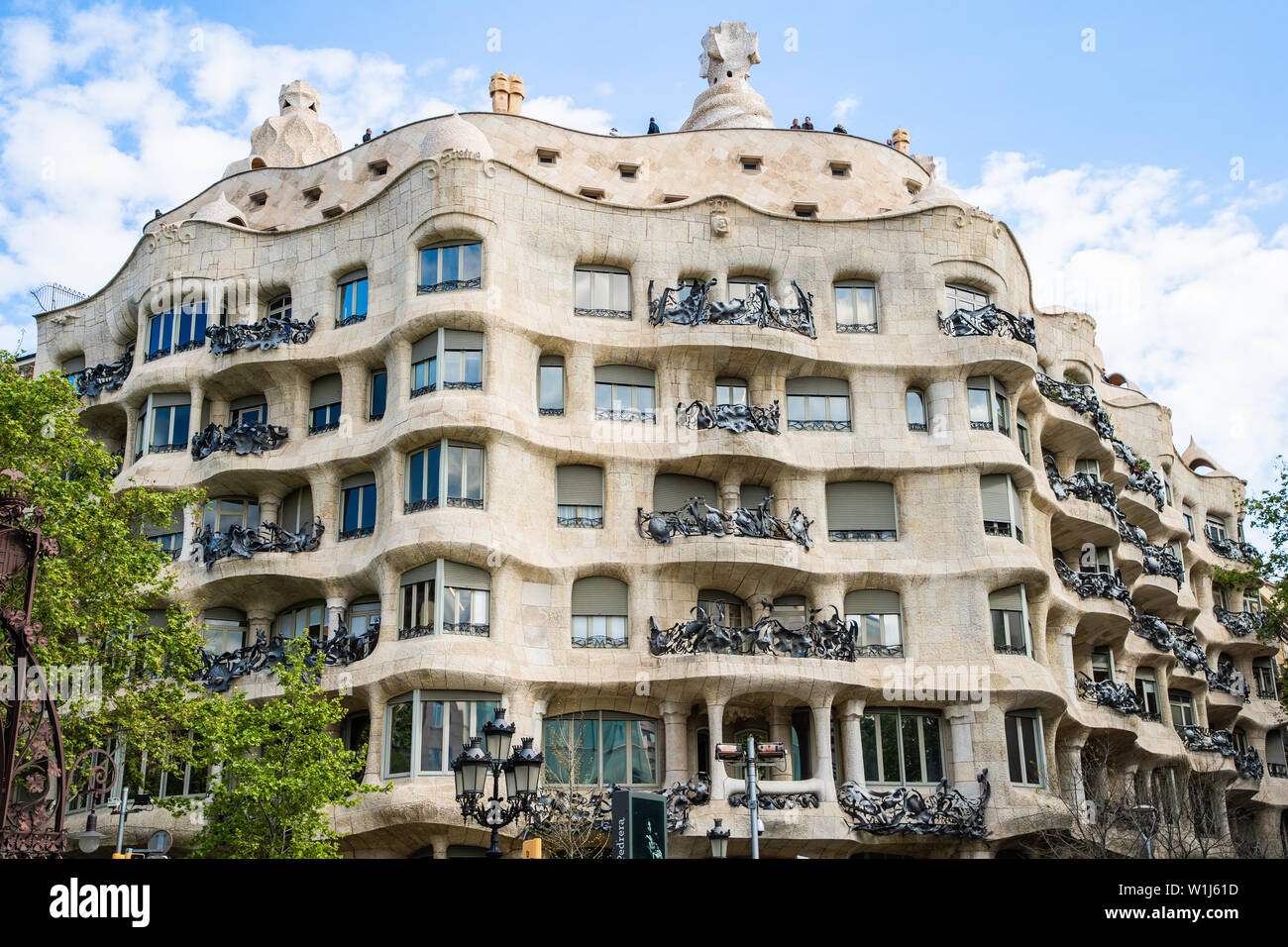 BARCELONA, SPAIN - APRIL 2019: House Casa Mila called La Pedrera ...