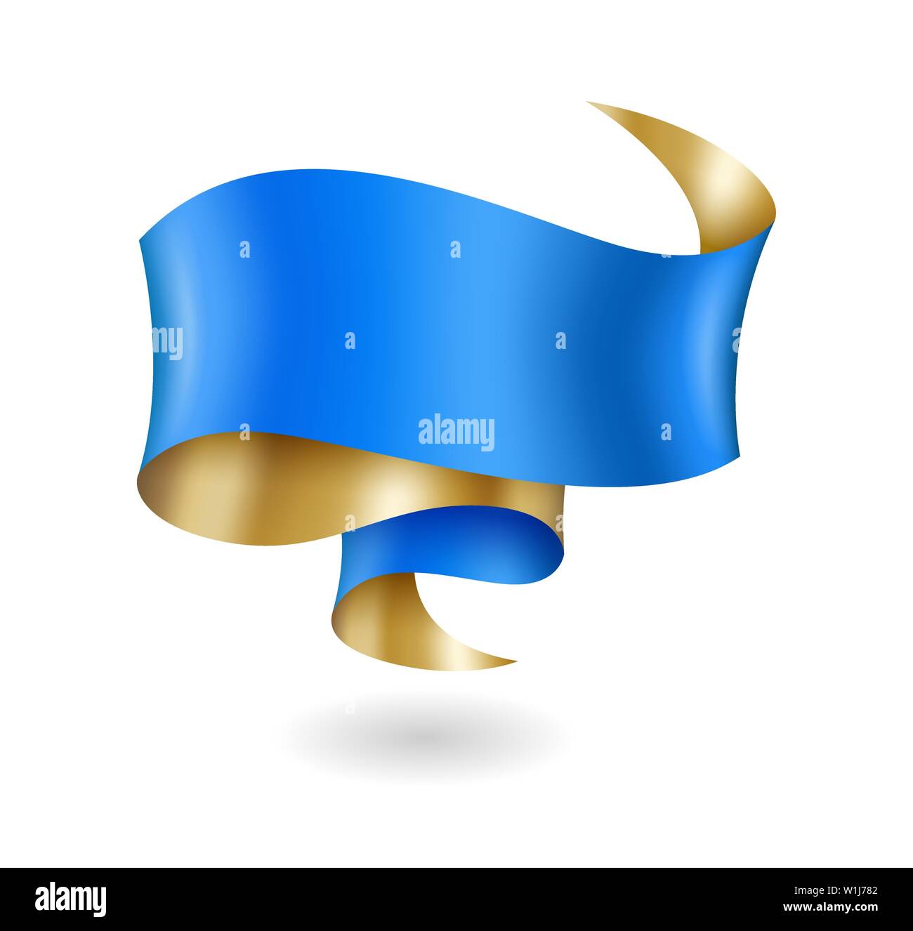 Gold Ribbon Banner Vector Clipart