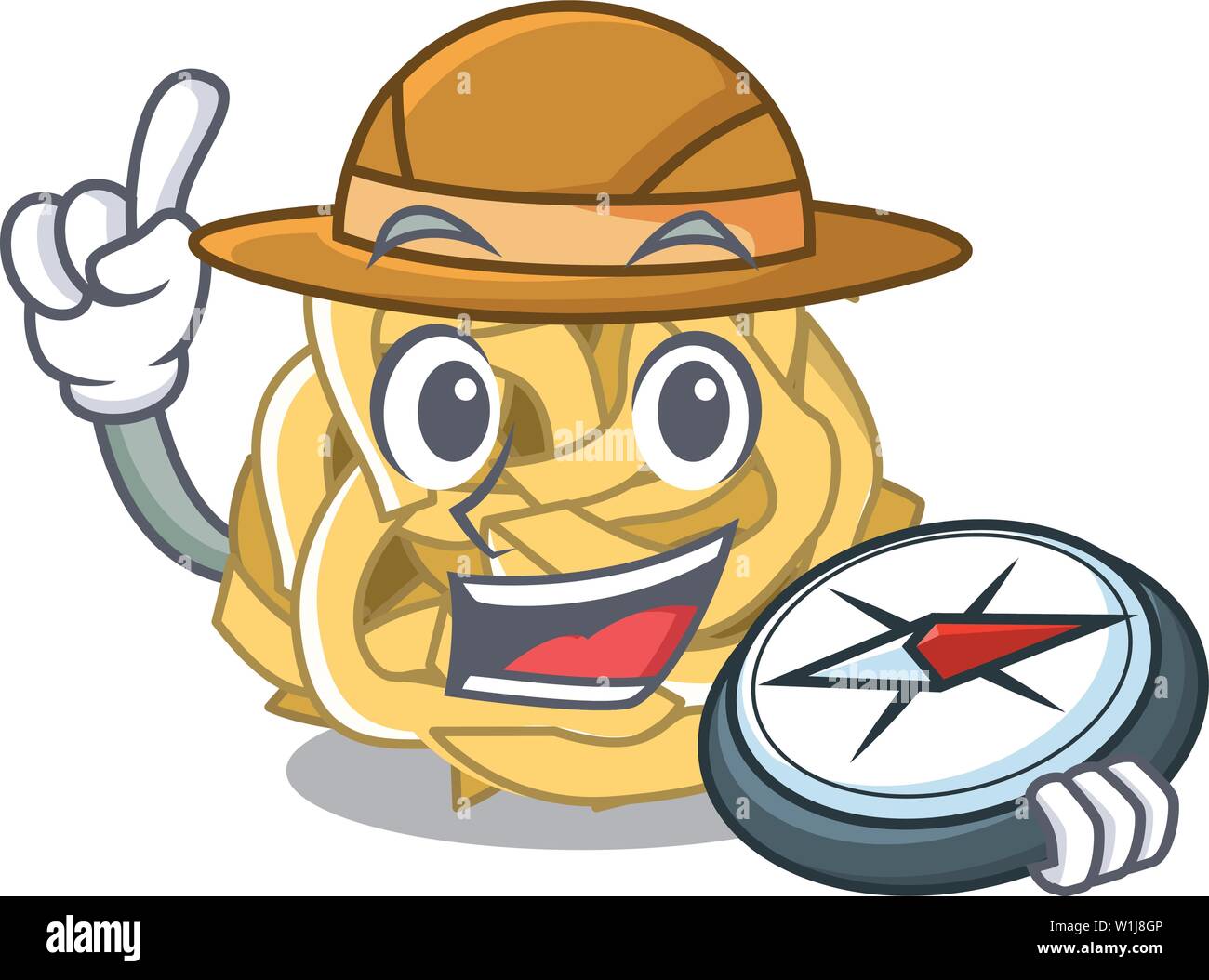 Explorer fettuccine is cooked in character pan Stock Vector Image & Art ...