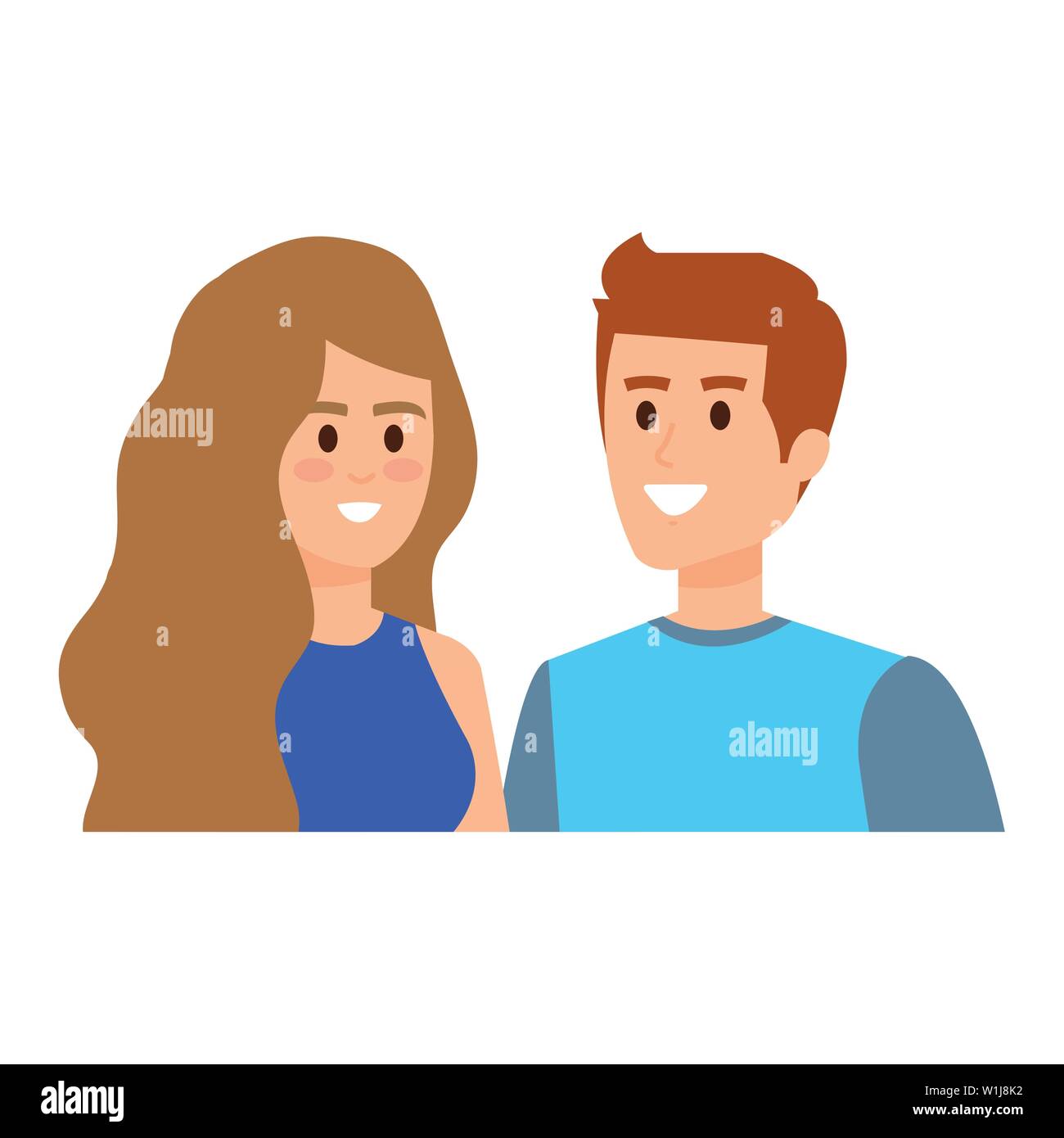 young lovers couple avatars characters Stock Vector Image & Art - Alamy