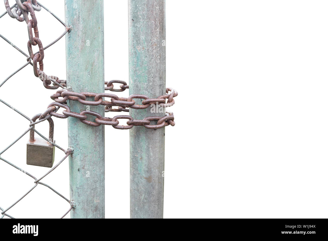 Old fence and door Isolated white background Stock Photo - Alamy