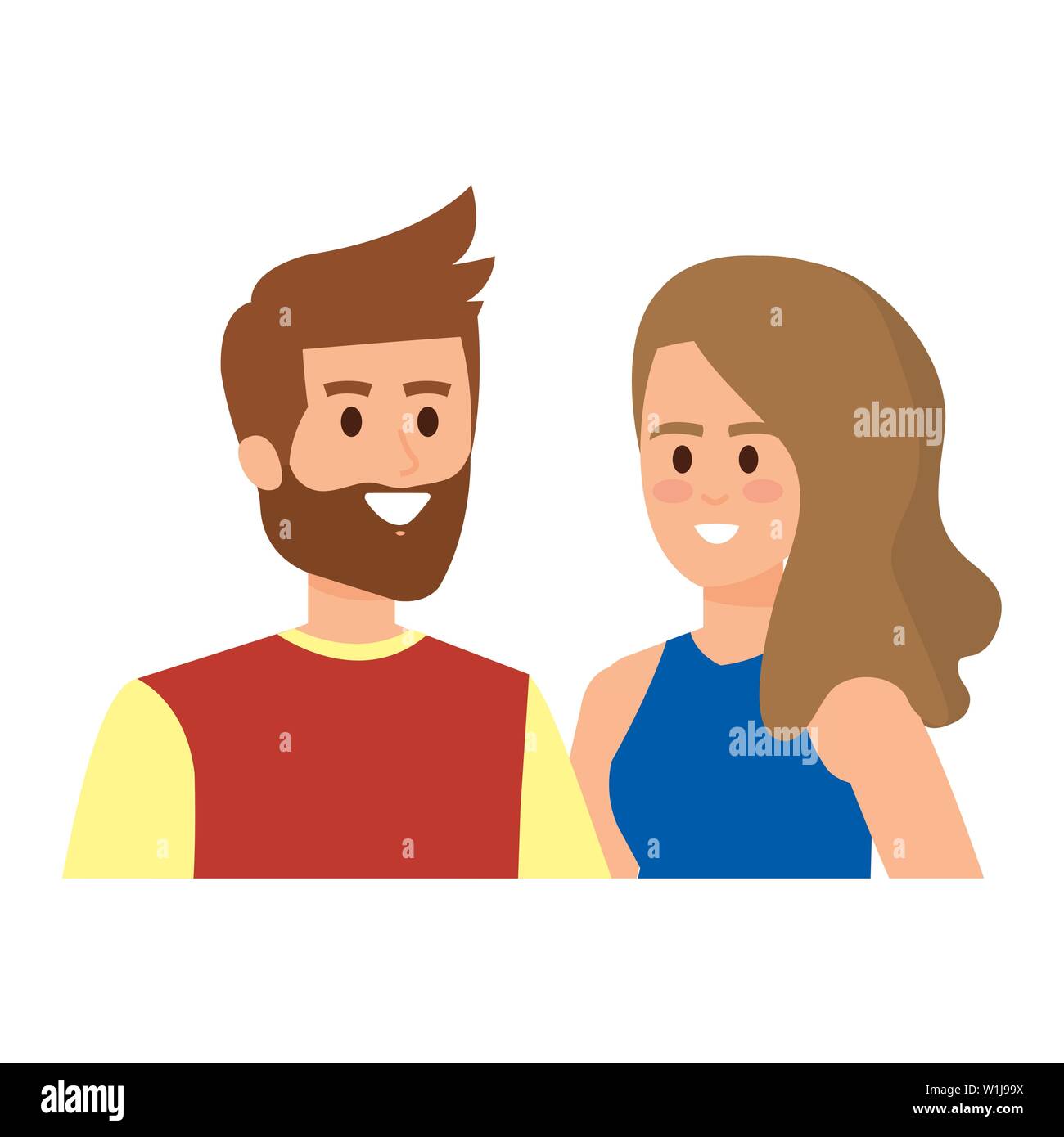 young lovers couple avatars characters Stock Vector Image & Art - Alamy