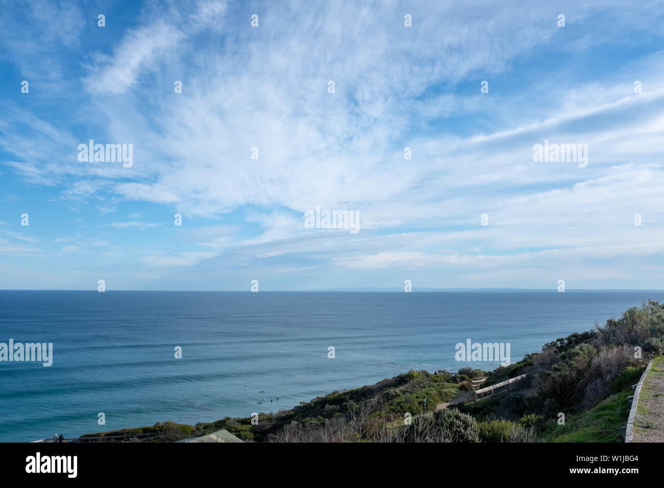 Mornington national park looking over the bass strait in Victoria, Australia. Stock Photo