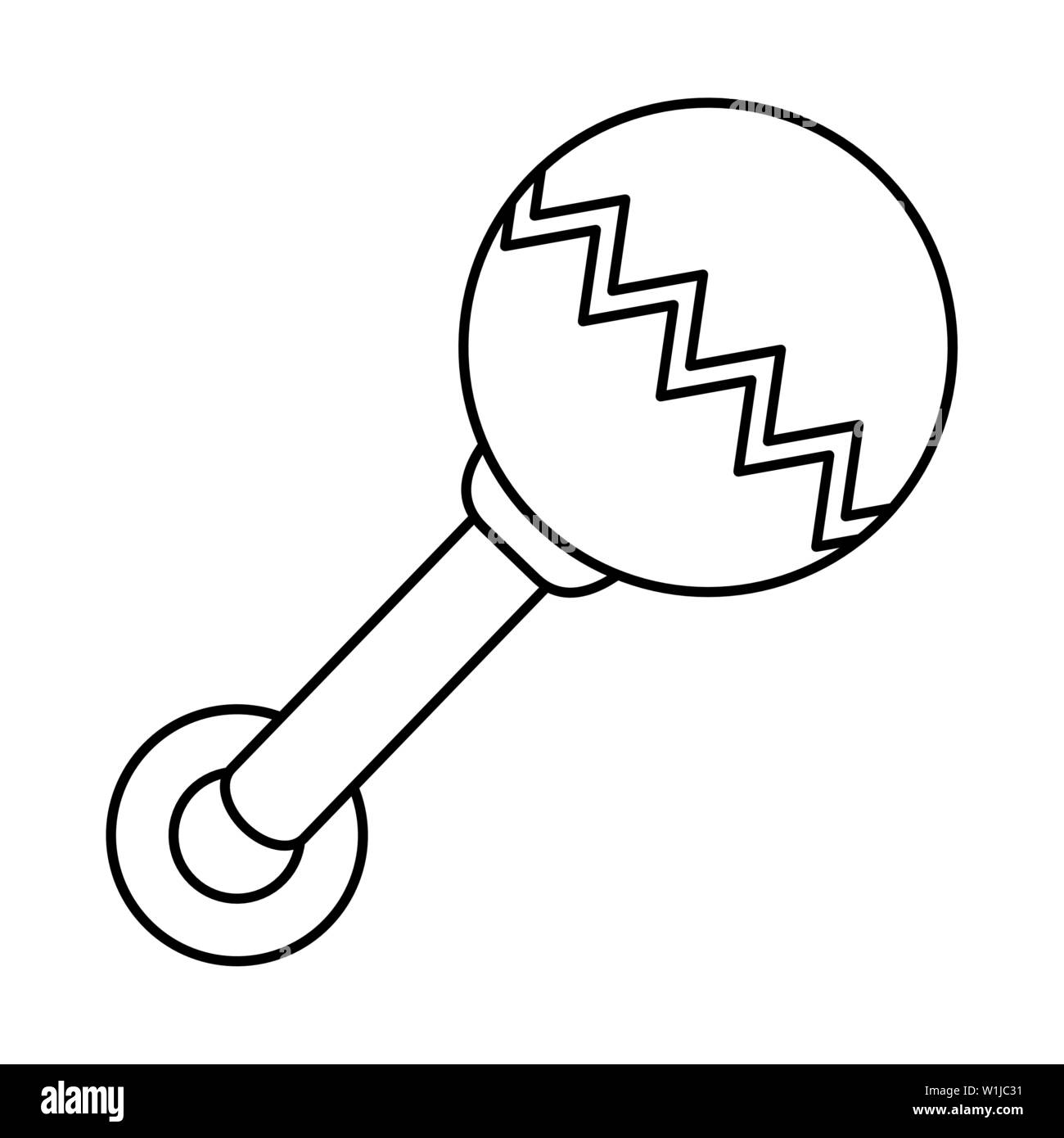 Baby maracas isolated icon hi-res stock photography and images - Alamy