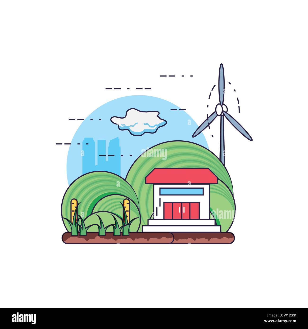 landscape sustainability abstract vector concept doodle line sketch  illustration clip art Stock Vector | Adobe Stock