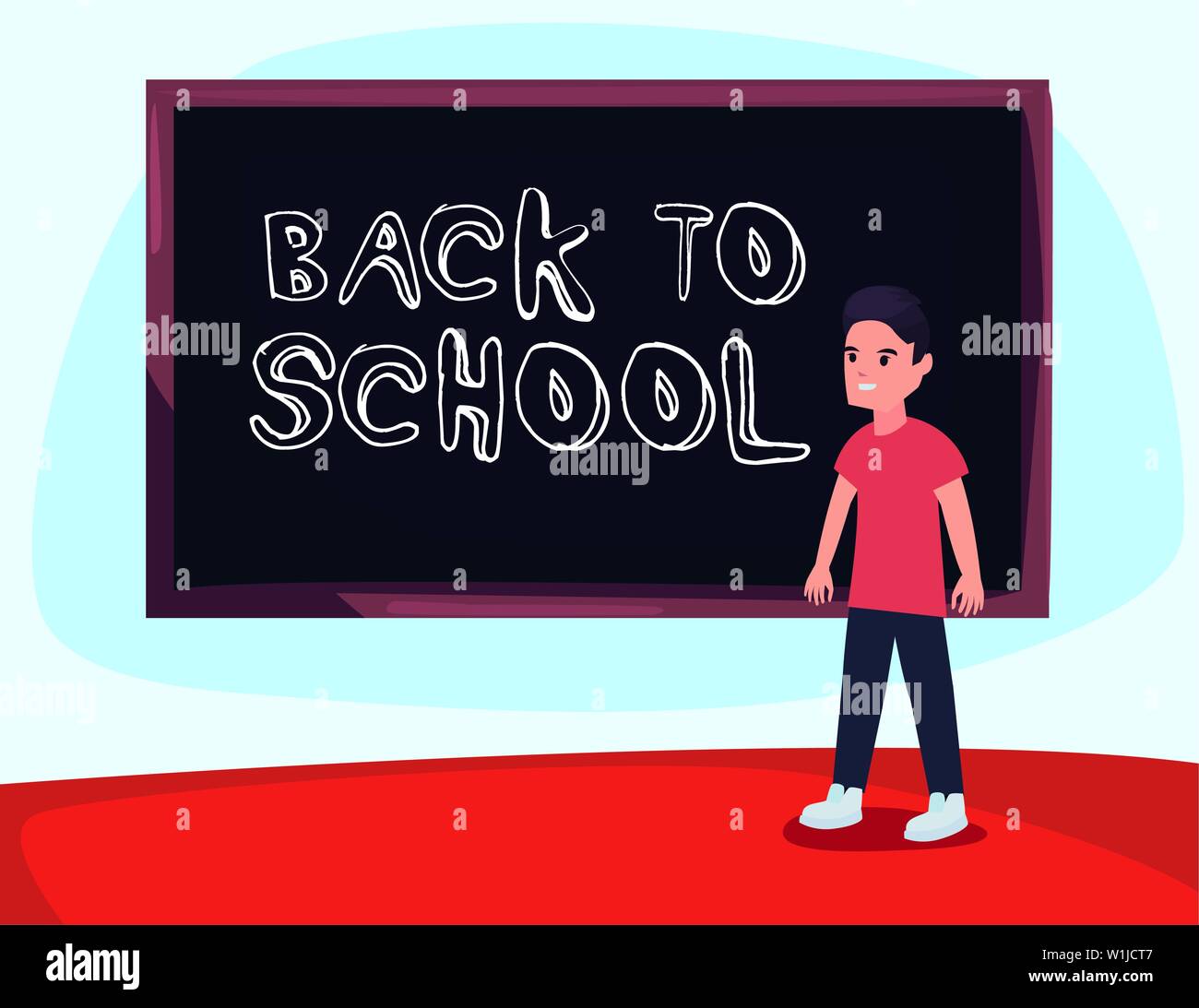 young boy with chalkboard back to school vector illustration Stock ...