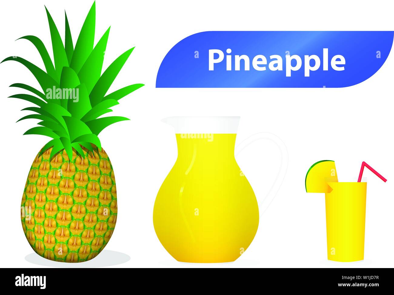 Pineapple juice Stock Vector Images Alamy