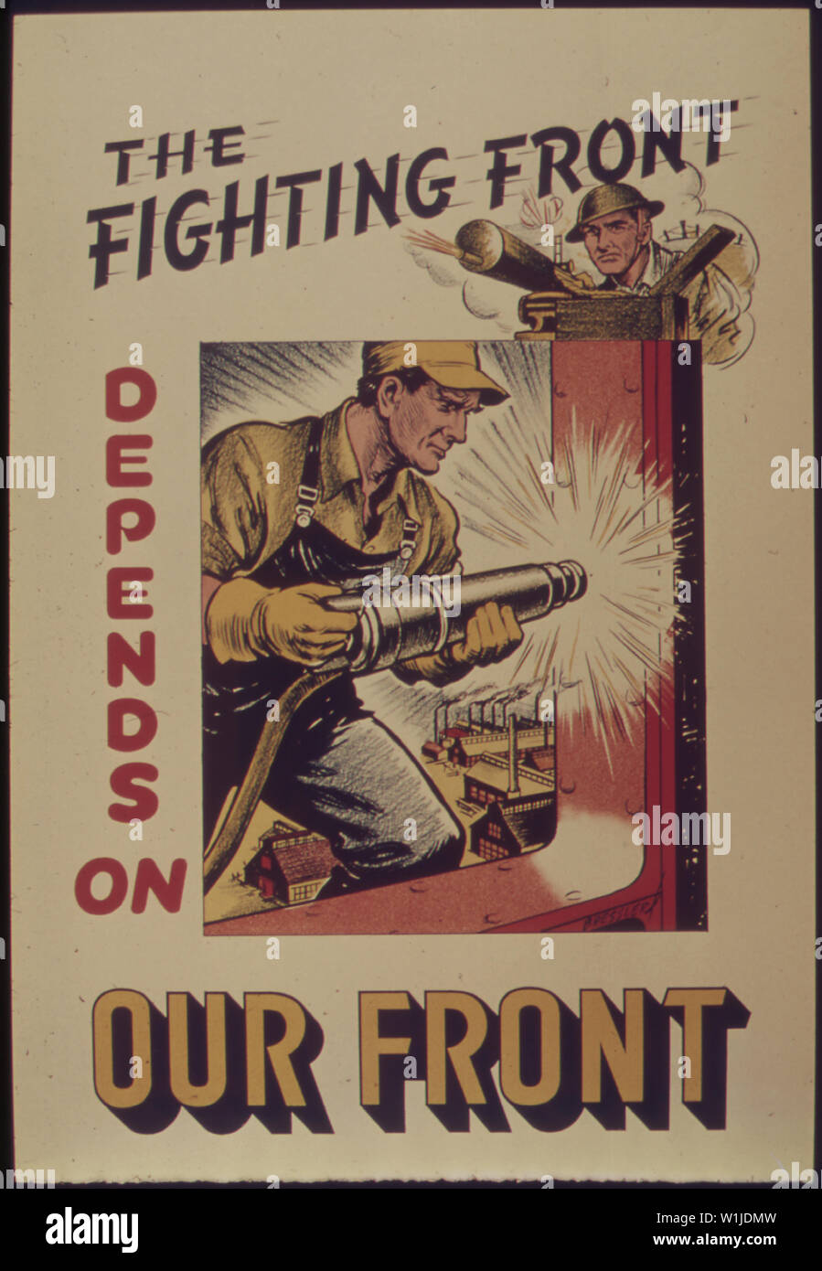 THE FIGHTING FRONT DEPENDS ON OUR FRONT Stock Photo Alamy