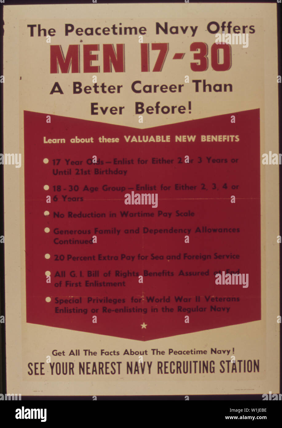 THE PEACETIME NAVY (OFFERS MEN 1730 Stock Photo Alamy