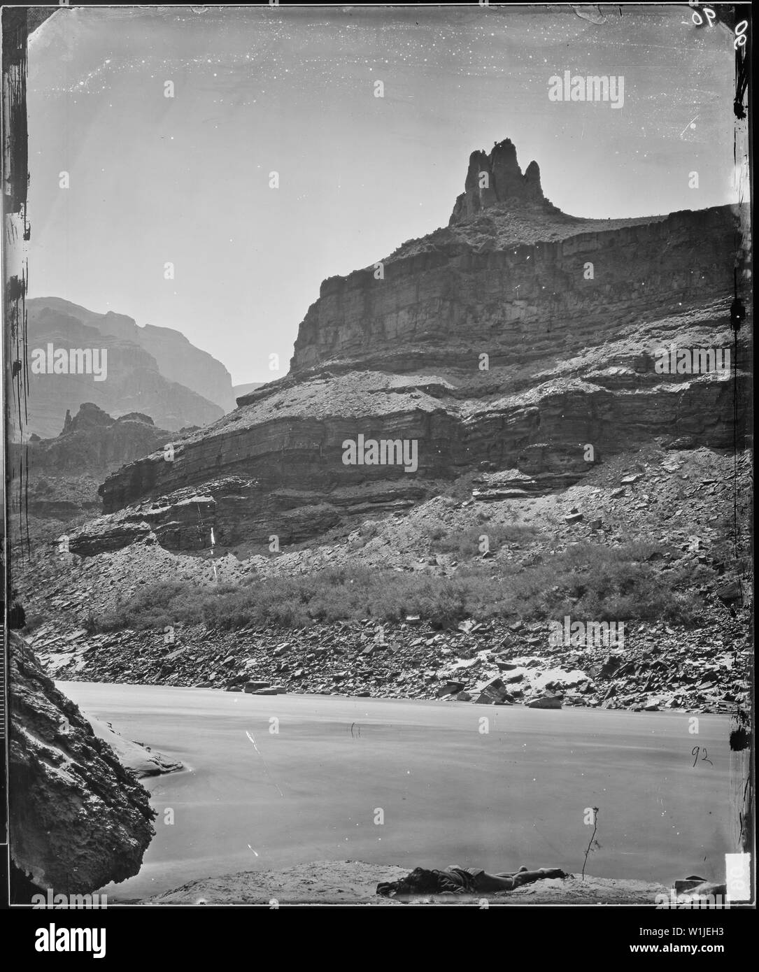 THE ROCKETS, NEAR FOOT OF GRAND CANYON, COLORADO RIVER Stock Photo - Alamy