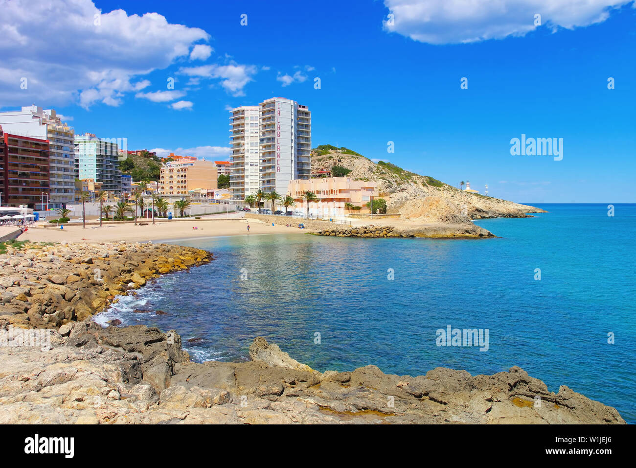 Beaches around Cullera, Province Valencia in Spain Stock Photo