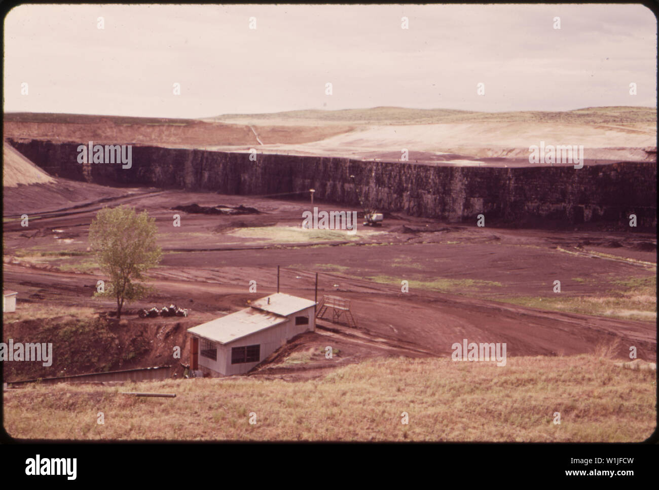 THE WYODAK COAL MINE NEAR GILLETTE, WYOMING. LONGRANGE PLANS CALL FOR MASSIVE STRIPMINING OF