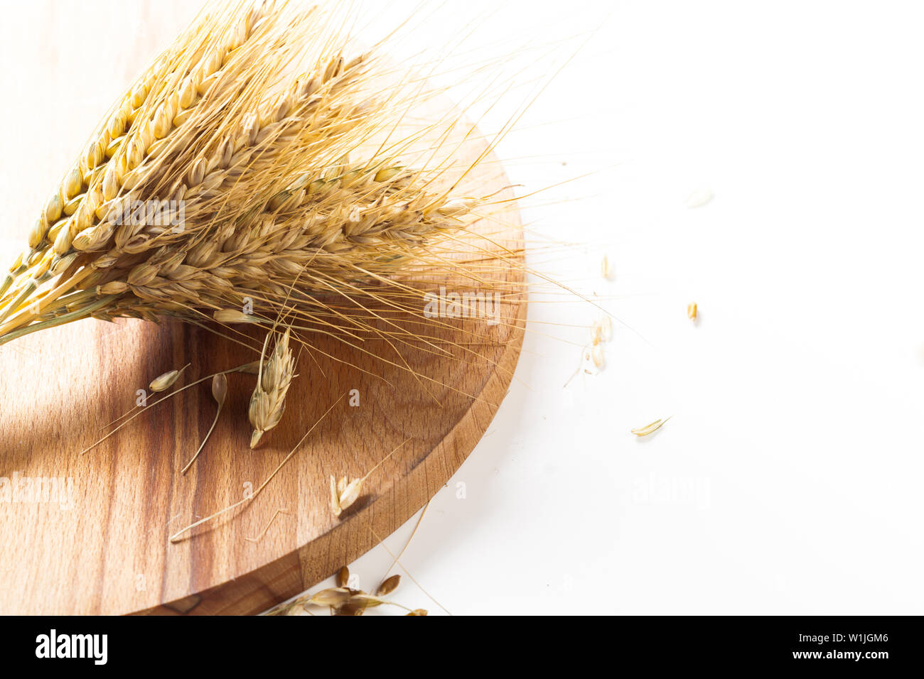 wheat ears isolated on white background Stock Photo - Alamy