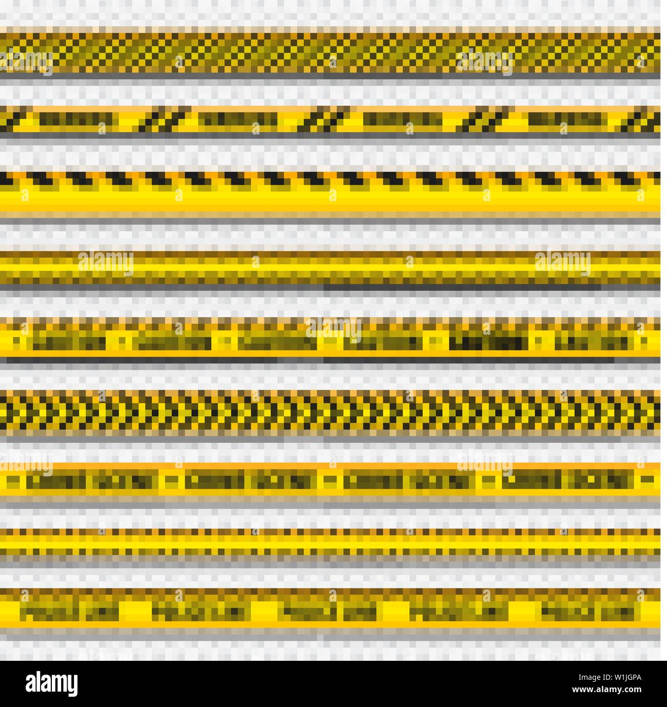 Yellow And Black Barricade Construction Tape On Transparent Background ...