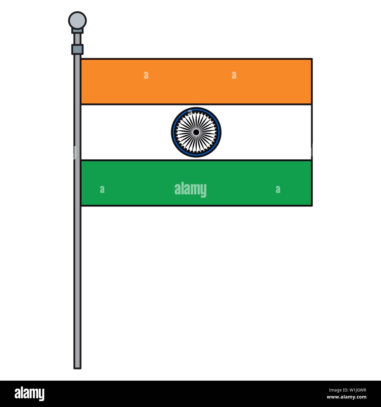 India wooden flag Cut Out Stock Images & Pictures - Alamy