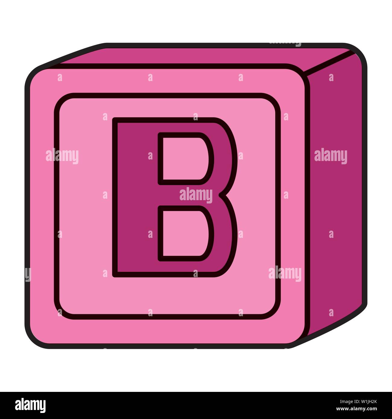 alphabet block toy baby with letter b Stock Vector Image & Art Alamy