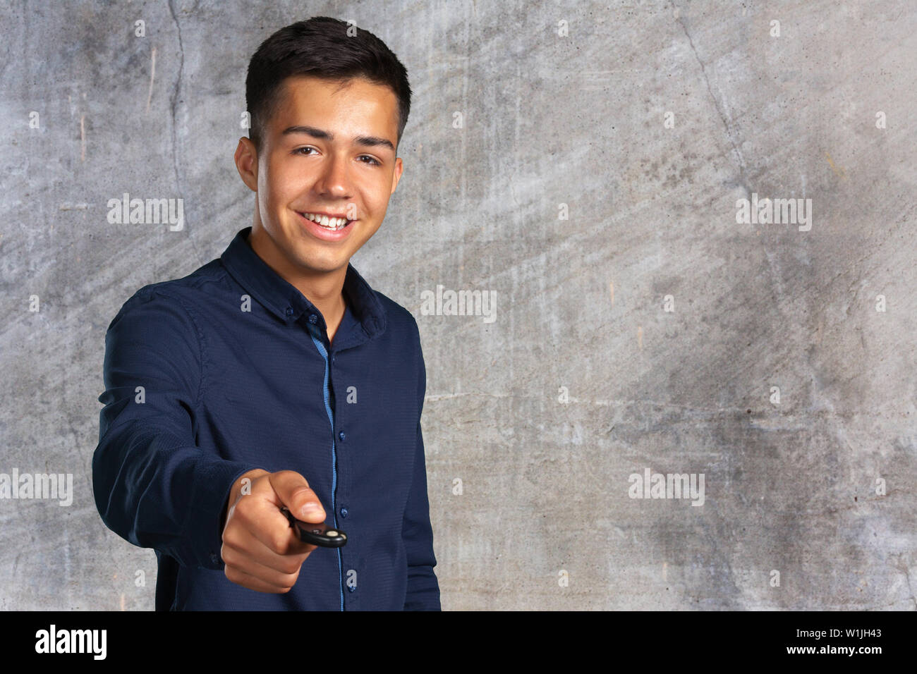 Teenage driver with keys studio hi-res stock photography and images - Alamy