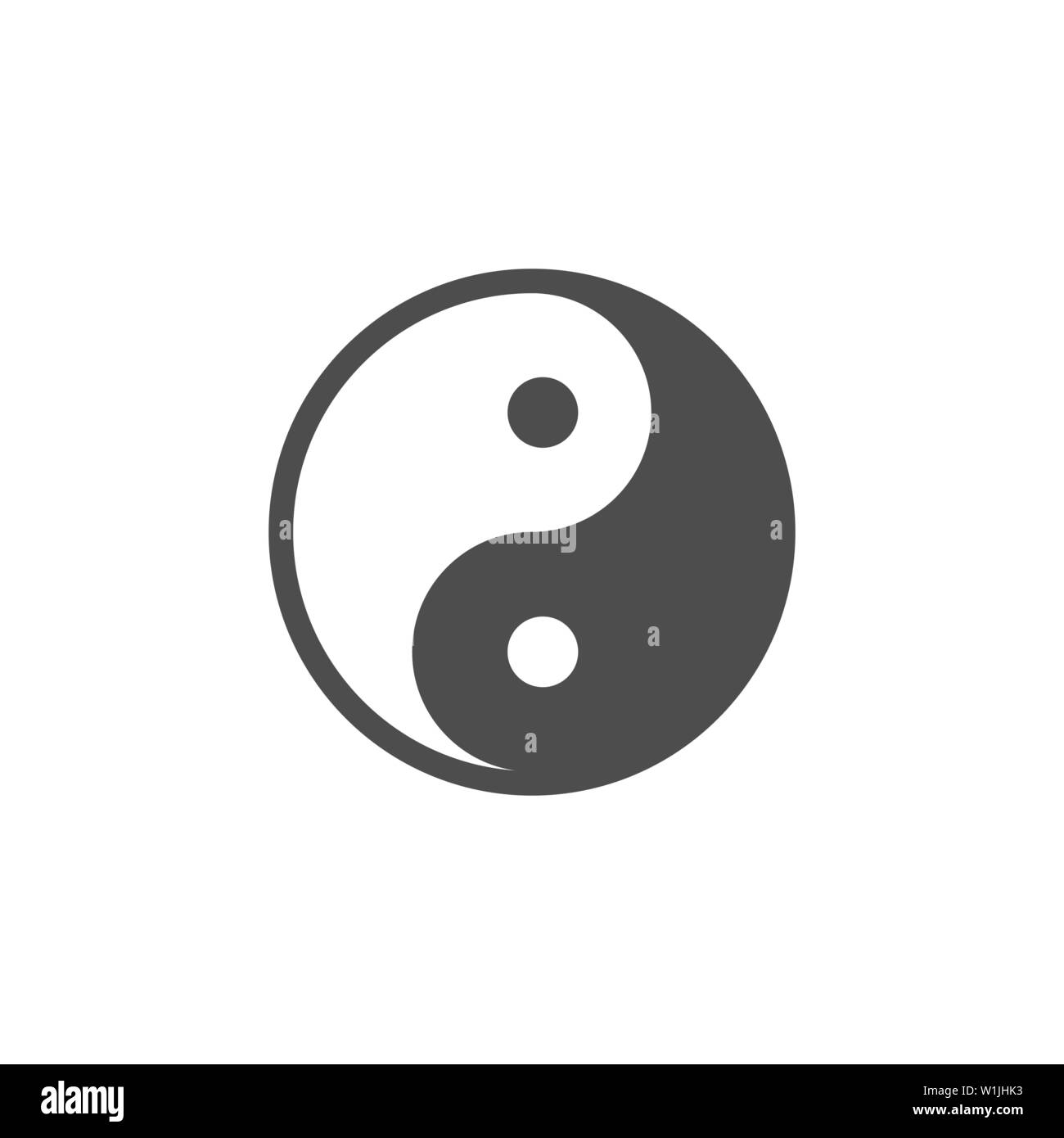 Vector illustration, flat design. Yin Yang icon Stock Vector Image ...