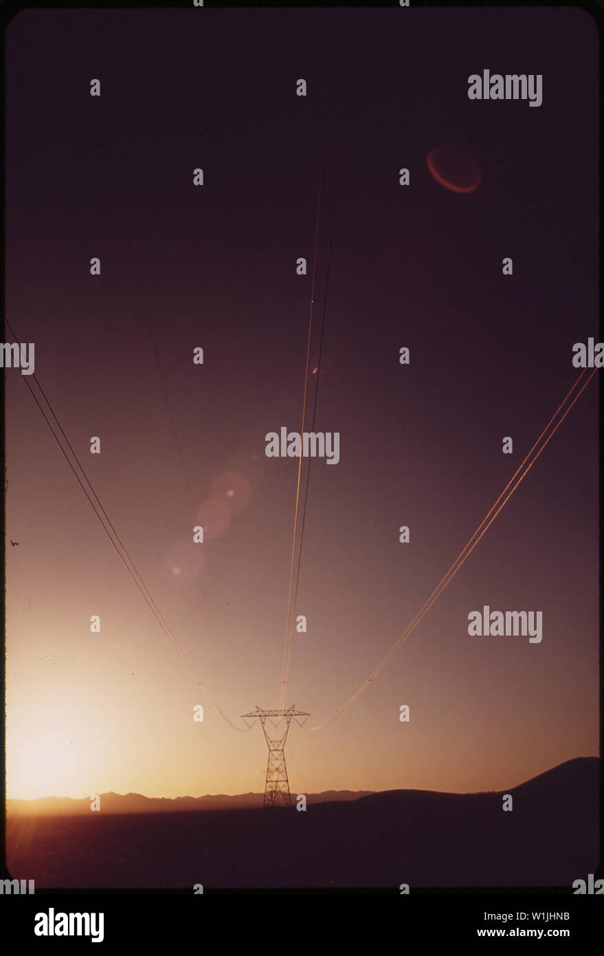 TRANSMISSION LINES NEAR SEARCHLIGHT Stock Photo Alamy
