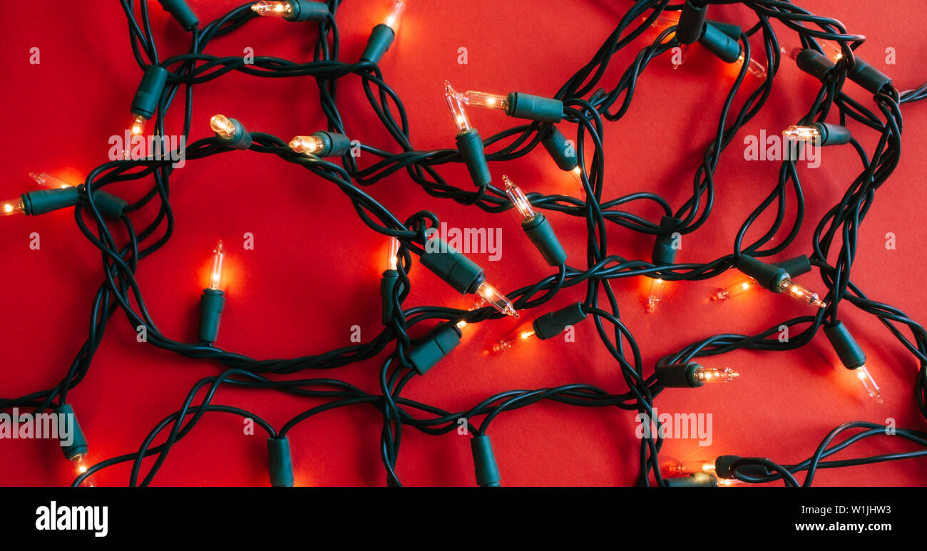 Classic Christmas lights. Stock Photo