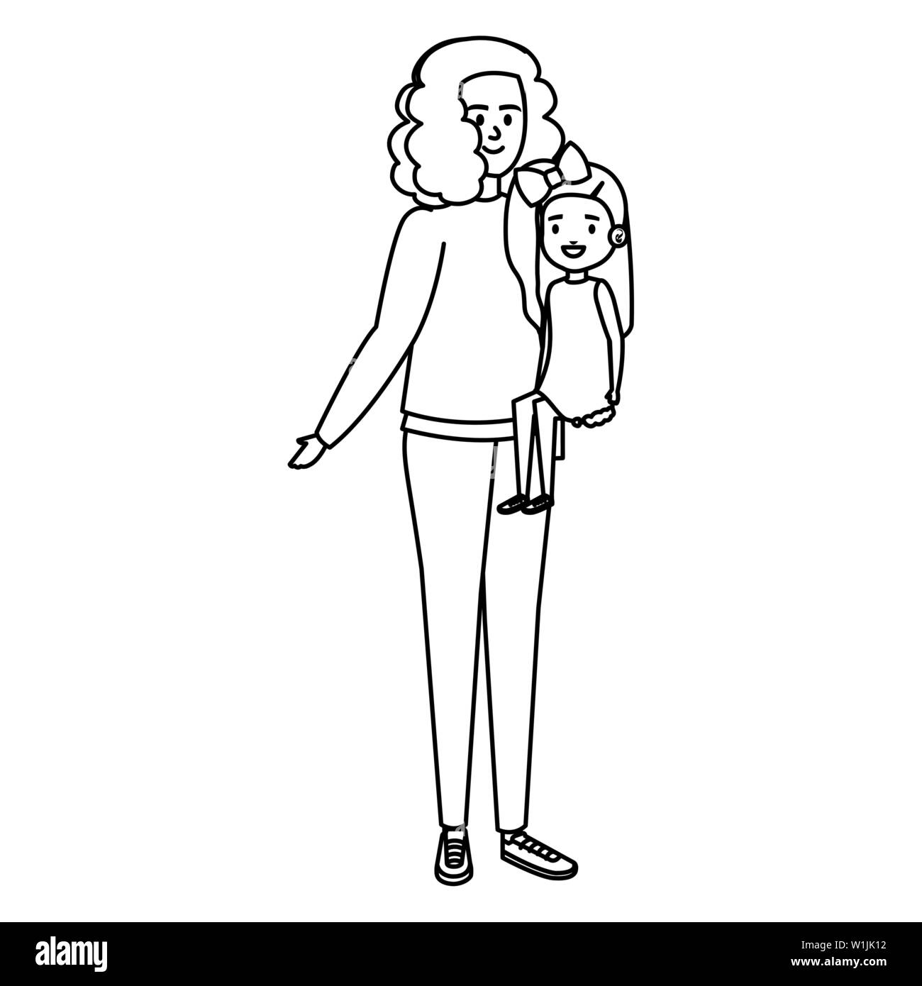 happy student girl with female teacher Stock Vector Image & Art - Alamy