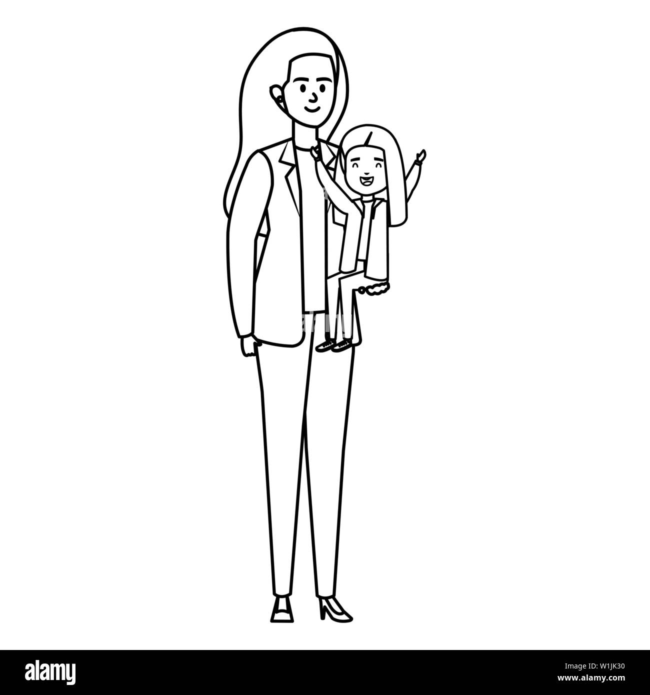 happy student girl with female teacher Stock Vector Image & Art - Alamy