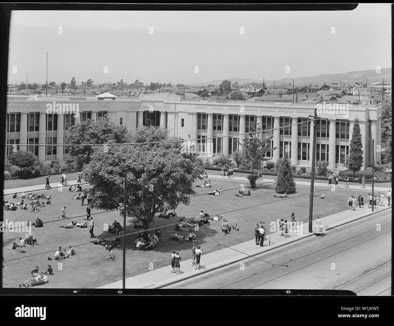 Technical High School, Oakland, California. High School Youth. Lunch hour Stock Photo