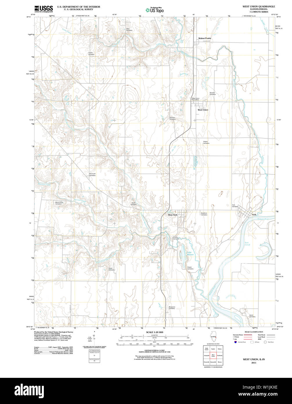 Map of west union Cut Out Stock Images &amp; Pictures - Alamy
