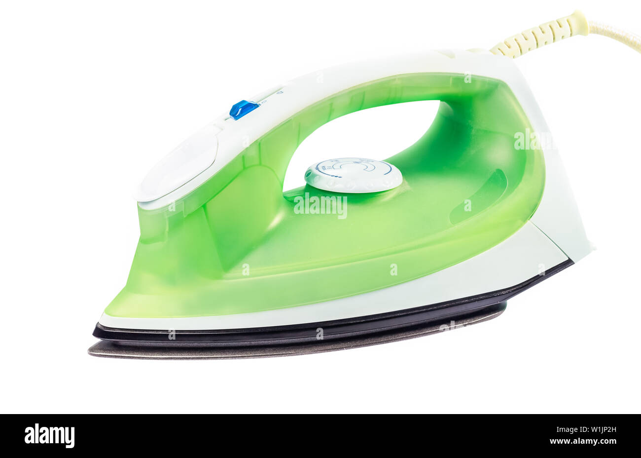 Steam iron green isolated Stock Photo Alamy