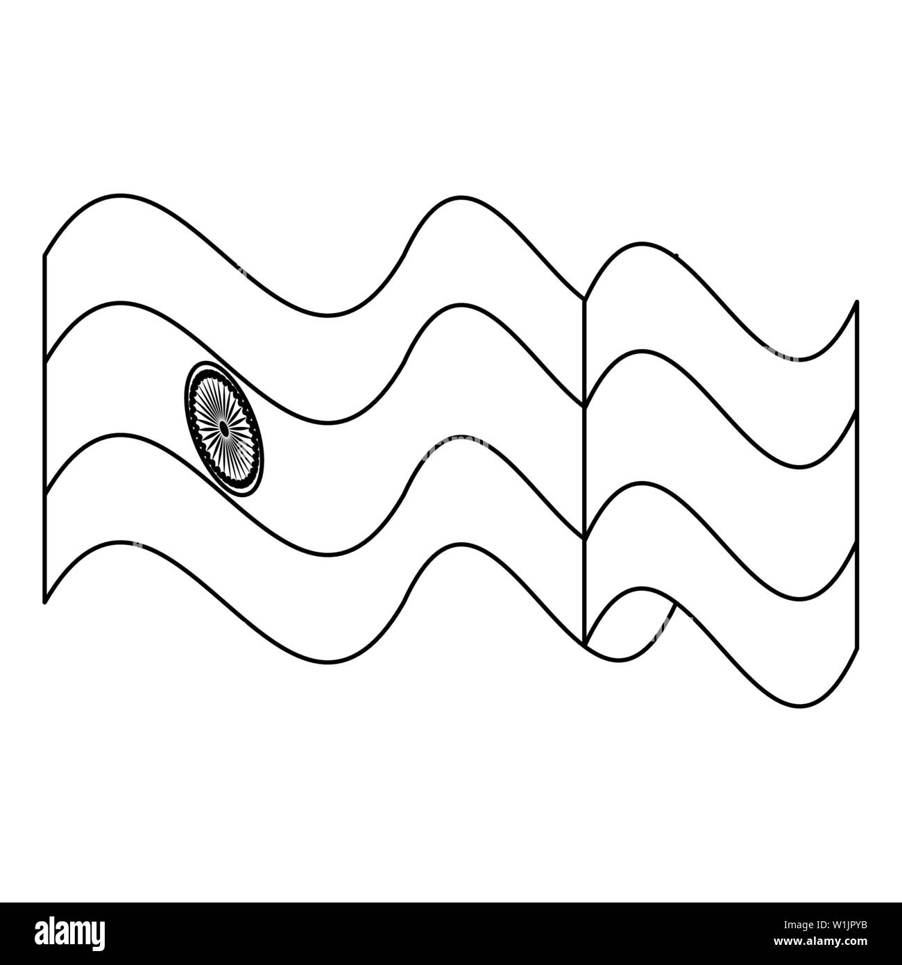 Indian national flag Black and White Stock Photos & Images - Alamy