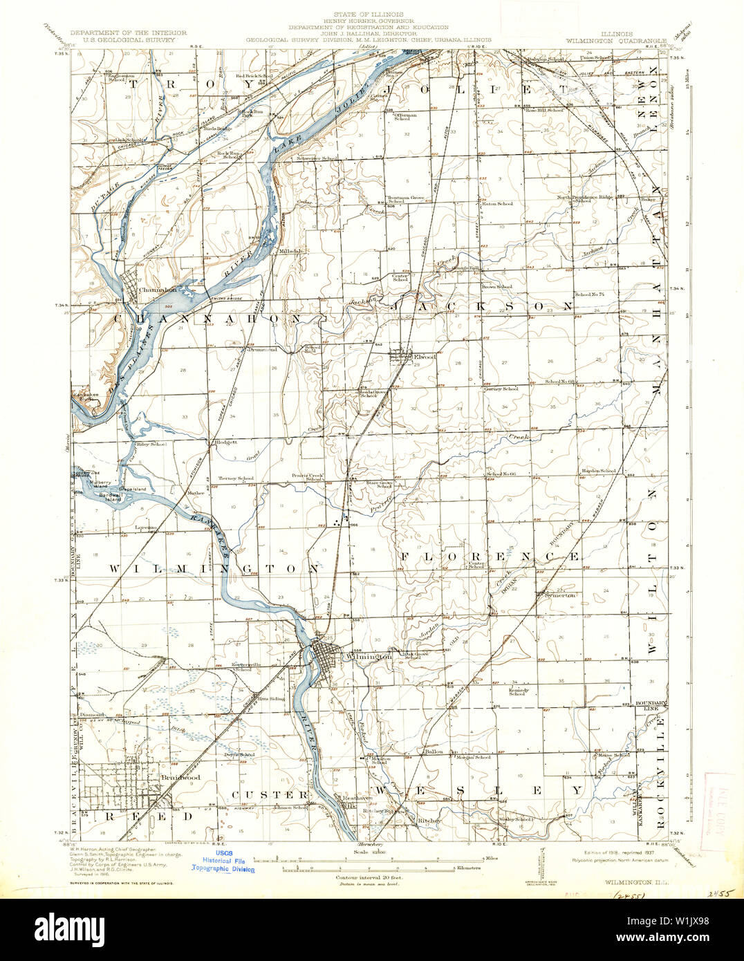 Map of wilmington illinois hires stock photography and images Alamy