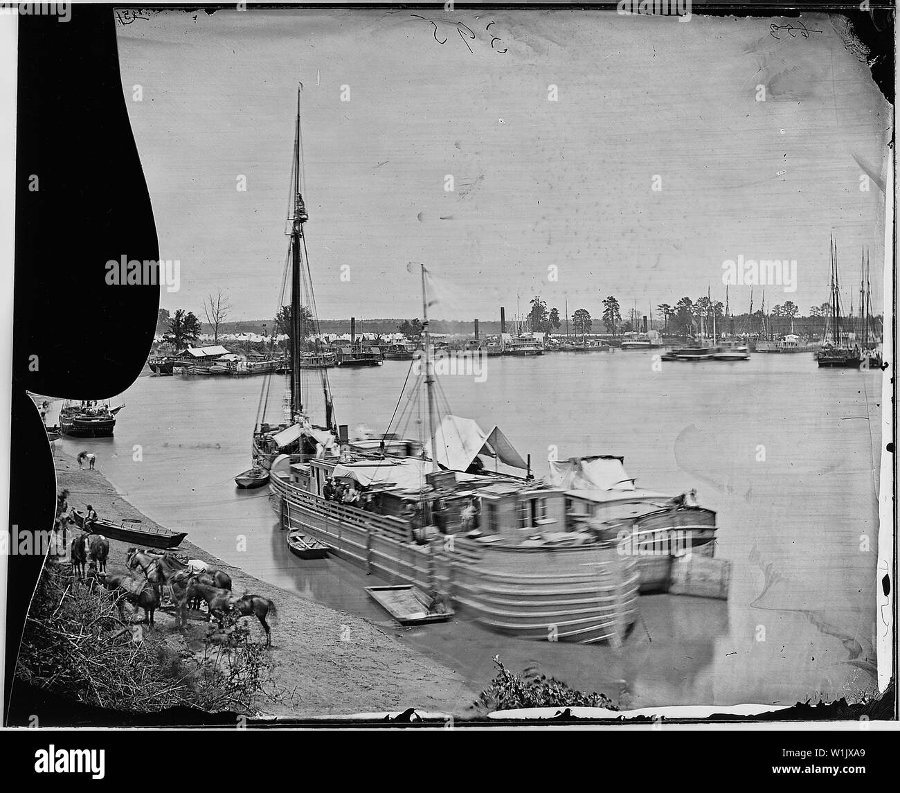 Tranportation on James River Stock Photo