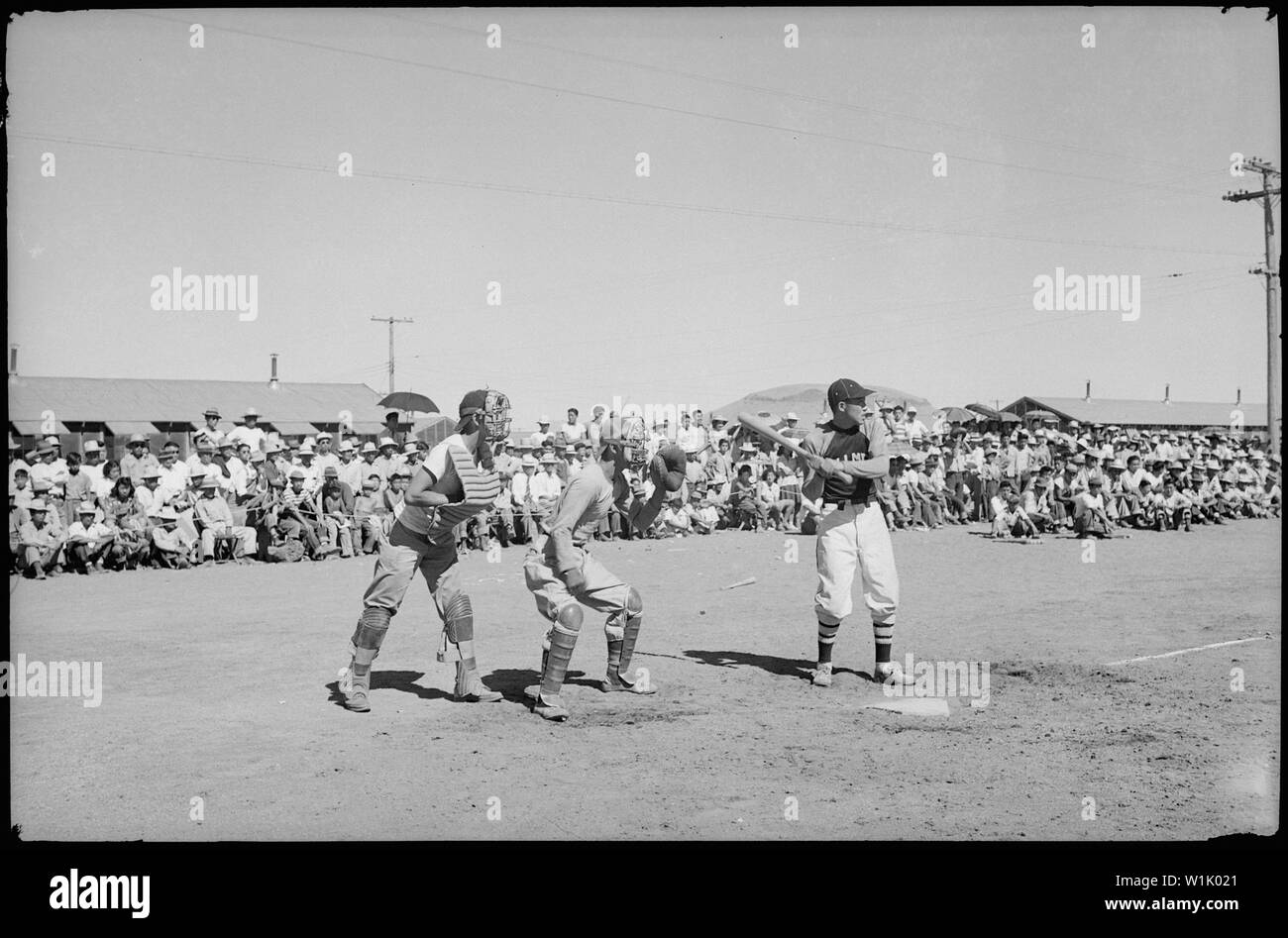 Tule Lake Relocation Center, Newell, California. Championship game