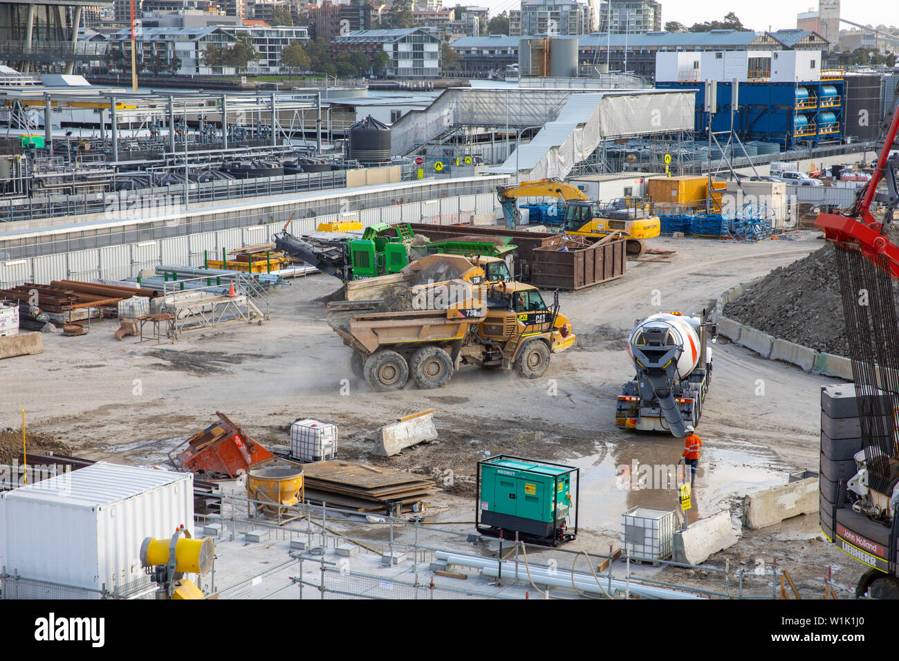 Sydney, construction work at Barangaroo in Sydney city centre,Australia