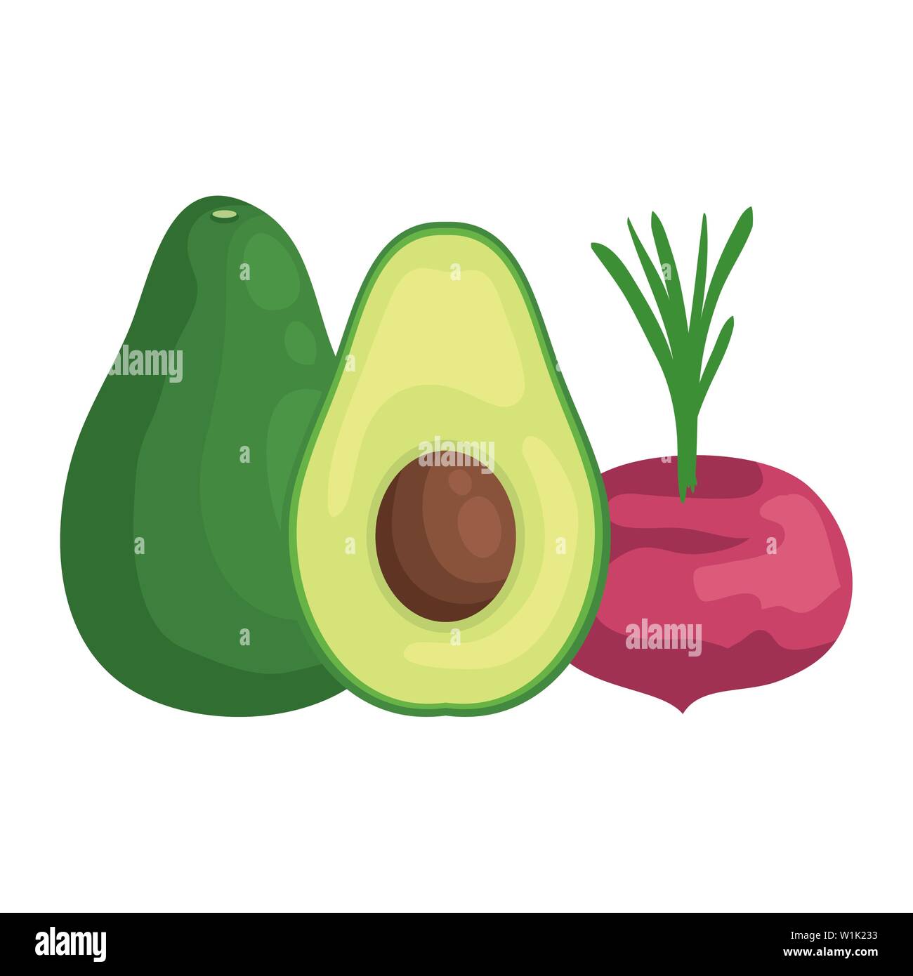 fresh vegetables healthy food icons Stock Vector Image & Art - Alamy