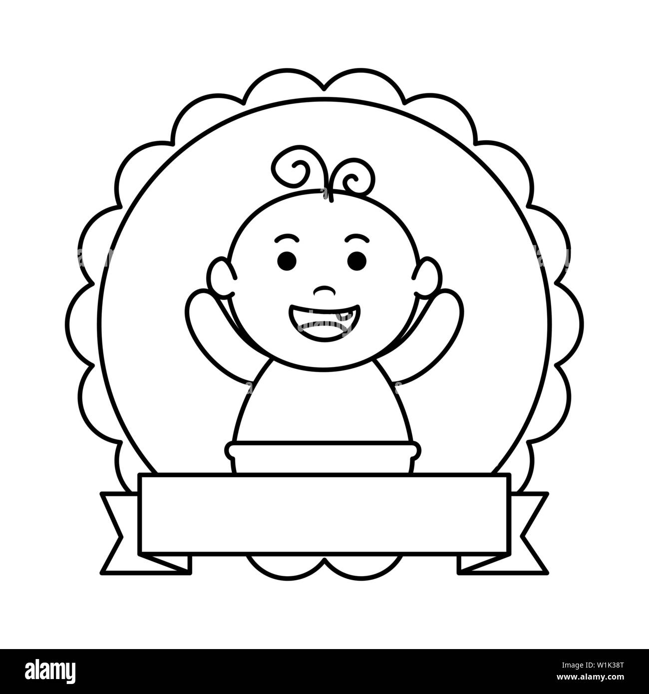 lace with cute little baby boy Stock Vector Image & Art - Alamy